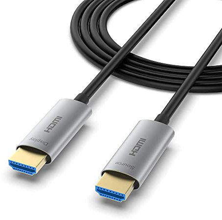 ATZEBE 15M HDMI Cable, Fibre Optic HDMI Cable High Speed 18Gbps HDMI 2.0 Support 4K@60Hz HDR10, 4:4:4, 3D, ARC, HEC, CEC, HDCP 2.2