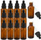 AZKEEGREY 32 Pcs Mini Amber Glass Dropper Bottles 20 ml Pipette Dropper Bottles Refillable Brown Glass Dropper Bottle for Liquids, Essential Oil,Travel