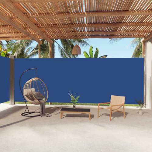 Iiaky Toldo Lateral retráctil Azul 220x1000 cm Cortinas para pérgolas toldos Exterior terraza retractil toldo para Balcon toldo para terraza