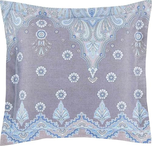 Bassetti ISOLABELLA Kissenhülle zu Bettwäsche aus 100% Baumwollsatin in der Farbe Azurblau C1, Maße: 40x40 cm - 9330026