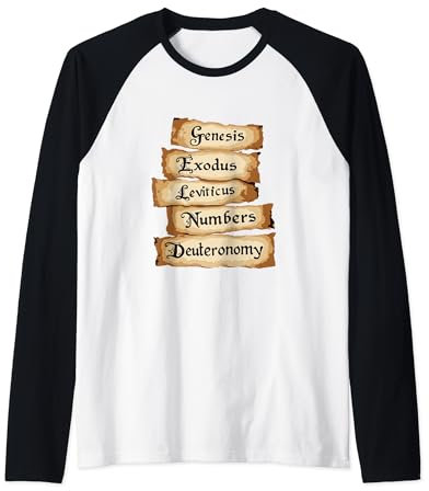 Fünf Ringe: Der Pentateuch, Liste mit fünf Büchern, Cut-Out 5 Raglan