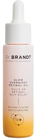 Dr. Brandt Bright This Way Glow Overnight Retinol Oil - Pure 2% Retinol Improves Wrinkles, Lines & Skin Texture - 30 mL
