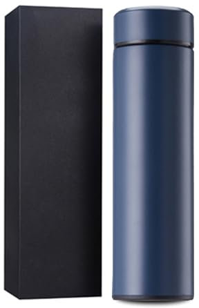 Auto Thermobecher für Mercedes-Benz CLA 200 180,Edelstahl Isolierbecher Travel Mug Vakuum Auslaufsicher mit Isolierung für Heiß- und Kaltgetränke Auto Zubehör 500ml,Blue