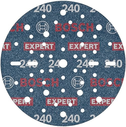 Bosch 50x Disco de lija para láminas EXPERT O780, 150 mm (para Madera dura, Pintura sobre madera, Ø 150 mm, Grano 240, Professional Accesorios Lijadora excéntrica)
