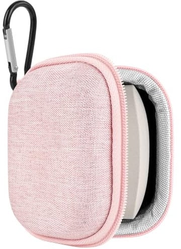 Geekria Shield Earbuds Case Compatible with Sony WF-1000XM6, WF-1000XM5, LinkBuds Open/Fit, Replacement Hard Shell Travel Carrying Bag (Pink)