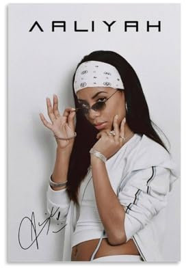 CJianqiang Aaliyah.5 Poster, Album, Sänger, Leinwandposter, Musikposter, Wandkunst, Dekoration, Gemälde, Schlafzimmer, Gemälde, Wohnzimmer, Poster, 30 x 45 cm, ungerahmter Stil