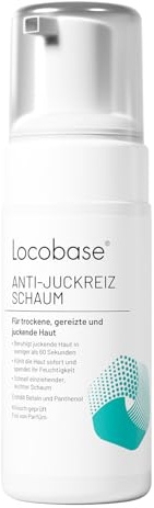 Locobase Anti-Juckreiz Schaum - lindert Juckreiz in nur 60 Sek - mit Aloe-Vera-Blattextrakt - für empfindliche Haut - parfümfrei - für die ganze Familie - dermatologisch getestet - 100ml