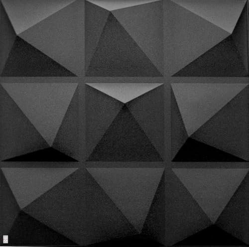 Eurodeco 3D Wandpaneele aus Polystyrol XPS Styropor – 50x50 cm, 3 mm dick – Moderne 3D Wandverkleidung & Deckenpaneele – Leichte Wanddeko Platten für Wohnzimmer, Schlafzimmer, Innenräume