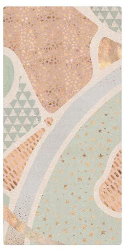 micasia Korkteppich rutschfeste Oberfläche Kinderzimmer Bodenschutz - Naturprodukt - Kinder Abstrakt 3,5mm dünne Kork Bodenmatte blau Kinderteppich trittsichere Matte 2092 (130x260cm)