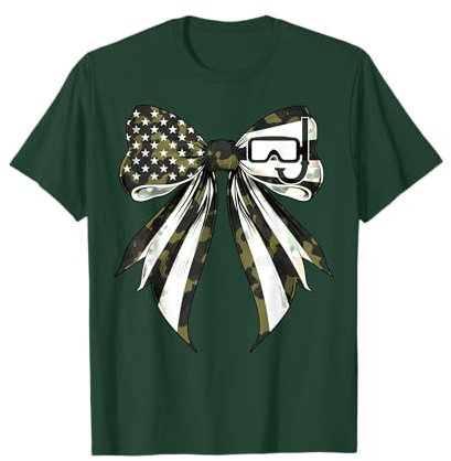 Schnorchel Schnorchel Schnorchel 4. Juli Amerikanische Flagge Camo T-Shirt