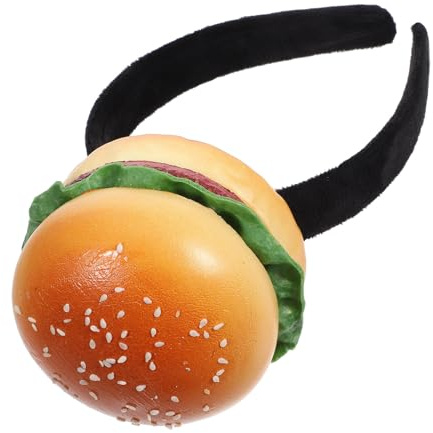 Healifty Lustiges Hamburger Haarband aus Schwamm Leichtes Kostümzubehör für Cosplay und Weihnachten Geschmeidige Kopfbedeckung mit Dekorativem Burger Design