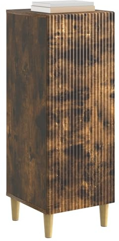 vidaXL Sideboard Geräucherte Eiche 33 x 34,5 x 90 cm Holzwerkstoff, Wohzimmer Aufbewahrung, Vintage Sideboard, rechteckiger Schrank, Funktionelle Deko, Elegante Präsentation, schicke Möbel