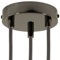 creative cables - Zylindrischer 3-Loch-Lampenbaldachin Kit aus Metall - Zylindrisch, Schwarz Perle