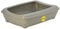 CAT CENTRE Warm Grey Open Cat Litter Tray With Rim Large 50cm Kitten Pet Toilet Plastic Loo Pan Box Anti-Spillage Portable Rounded Corners Detachable Rim Easy Cleaning No Spilling