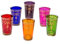 Orientalische verzierte Teegläser Set 6 Gläser Andalous bunt Gold | Marokkanische Tee Gläser 6 Farben Deko orientalisch | 6 x Orientalisches Marokkanisches Teeglas verziert | Verschiedene Muster