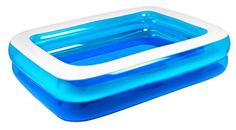 Invero® Extra Large 1075 Litres Garden Outdoor Rectangular Inflatable Family Size Paddling Swimming Pool Ideal for all Kids Childrens and Adults - (W305 x D183 x H50 cm)