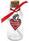 Large size Message in a Bottle, Valentines Message in a Bottle with removable Cork and Heart Decal (one)