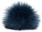 styleBREAKER Kunstfell Bommel für Mützen und Beanies, Fake Fur, Winter Fellbommel 04024161, Farbe:Blau