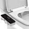 Soosi Bidet für Toilette, ultradünn, selbstreinigend, Doppeldüse, Heiß- und Kaltwasser, Bidet-Aufsatz vorne und hinten, für Toiletten-Bidet, WC-Aufsatz – einstellbarer Wasserdruck und Temperatur