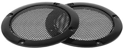WOWOWO Lot de 2 grilles de haut-parleur 7,6 cm de protection pour cadre de caisson de basses Couverture de grille en acier cercle décoratif Accessoires de bricolage