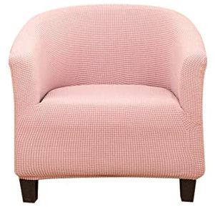 KnSam Copridivano rosa velluto di mais poliestere antiscivolo elastico con strisce di schiuma fisse, adatto per divano a 1 posto, copridivano rosa, velluto di mais, taglia unica