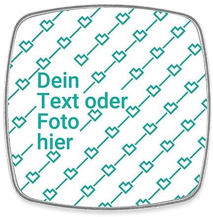 Spreadshirt Personalisierbarer Magnet Selbst Gestalten mit Foto und Text Wunschmotiv Kühlschrankmagnet Viereckig, One Size, Weiß