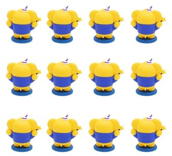 rosepartyh Gelb Kuchen Topper Figuren Geburtstag Gelb Geburtstagstorte Topper Minifiguren Spielzeug Gelb Tortenfiguren Geburtstag Kuchenaufsätze