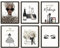 97 Decor Glam Grey Fashion Wall Decor – 6 Stück wendbare Make-up-Poster, Silber und Schwarz Glam Wandkunst für Frauen Make-up Raum, Silber Schlafzimmer Dekor für Mädchen (20.3x25.4 cm, ungerahmt)