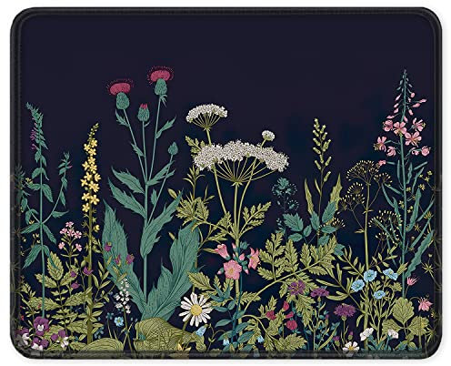 ITNRSIIET Mouse Pad with Stitched Edges, Premium-Textured Mouse Mat Pad, Non-Slip Rubber Base Mousepad for Gaming Laptop Computer & PC 260×210×3mm, Wild flower