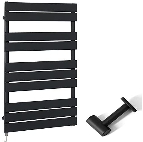 Milano Lustro 600W Black Flat Panel Electric Heated Towel Rail Cable Cover - 975mm x 600mm