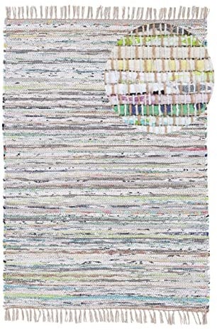 carpetfine Flachgewebeteppich Kelim Chindi Beige 120x170 cm | Moderner Teppich für Wohn- und Schlafzimmer