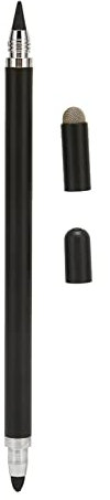 Annadue Stylet Universel 3 en 1 à Pointe Fine pour Tablettes et Téléphones Portables, Stylet Universel à écran Tactile Haute Sensibilité avec 2 Pointes en Fibre, pour écrire, Dessiner(Le Noir)