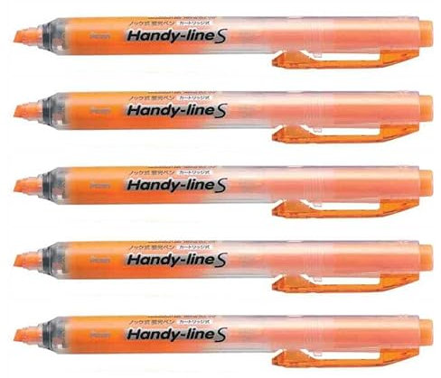 PENTEL Textmarker Handy-Line S, einziehbar/nachfüllbar, Orange, 5 Stück