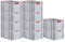PROREGAL SuperSparSet 10x Eurobox NextGen Color | HxBxT 32x40x60cm | 65 Liter | Griffe rot offen | Verstärkter Boden | Eurobehälter, Transportbox, Transportbehälter, Stapelbehälter