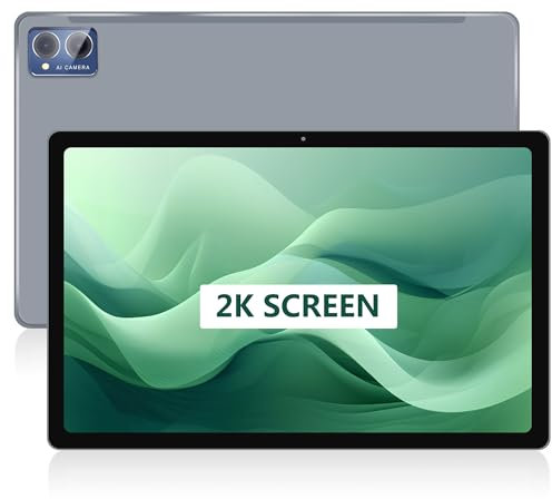 Veidoo 10.4 Zoll Android Tablet, 6GB RAM 128GB ROM 1TB Expand Octa-Core Prozessor, 2000x1200 2K Full View Display, 5G WiFi + 4G Cellular Tablets mit Ledertasche