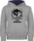 Pullover Kinder Hoodie Jungen Mädchen - Angeln - Angler Geschenk - 152 (12/13 Jahre) - Grau meliert/Navy Blau - Angel carp Hoody fischen Fishing Fisch Karpfen angelzubehör Name Fischer heißen