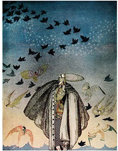 VIRIVI Kay Nielsen Wandkunst, abstraktes Kunstwerk, moderne Dekorationen, hochwertige Leinwand, fertig zum Aufhängen, 35 x 45 cm, ungerahmt