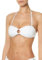 goldenpoint Bikini Damen Badeanzug Bandeau-BH mit Ring Sangallo, Farbe Weiß, Größe 85