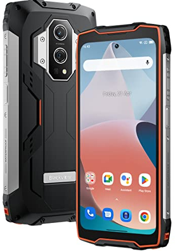 Blackview BV9300 Smartphone Rugged(Telemetro laser da 40M), 15080mAh Batteria, 21GB+256GB, 6,7'' 120Hz 2.3K Display, 50MP+32MP Fotocamera, IP68 IP69K Android 12 Impermeabile Cellulare, Arancione