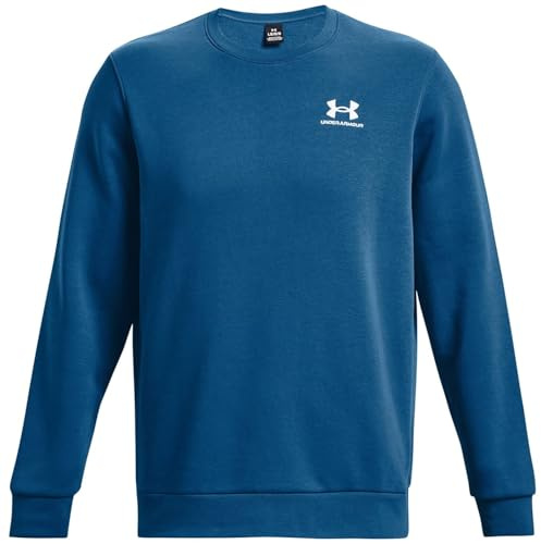 Under Armour Mens Essential Fleece Crew Sweater Blue M
