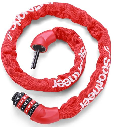 Sportneer High Security Chain Lock - 5-Digit Combination Anti-Theft Lock for Bicycle, Motorcycle, Scooter, Door