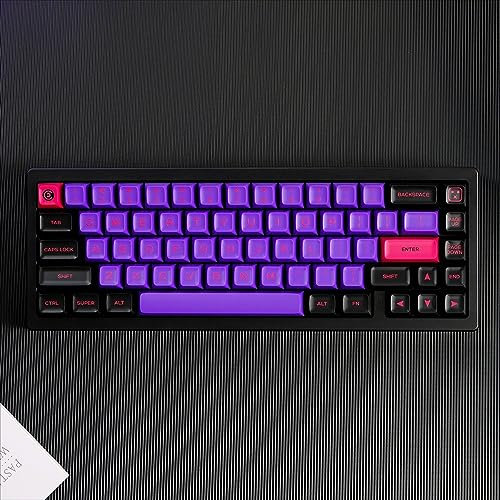 DucKey Zweifarbiges Keycaps, 160 Tasten/ABS/SA-Profil/Doubleshot Tastenkappe Für Custom Mechanische Tastatur (Color : Purple+Black)
