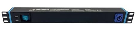 Infitronic - INSV1005USB – 19 Zoll 1HE 6-Fach Steckdosenleiste Stromverteiler mit 2 x USB Charging/Schalter mit (Power Twist Output)