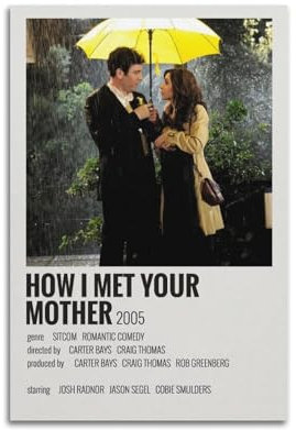 CHNT Poster mit englischer Aufschrift How I Met Your Mother, Wandkunst, Leinwandgemälde, Wohnzimmer, Schlafzimmer, Heimdekoration, Büro, Wandposter, Fitnessstudio, Kunstmalerei, 30 x 45 cm