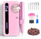 ENGERWALL Fresa elettrica per Unghie con 7 Testine Lucidanti e 56 Nastri Abrasivi per Manicure e Pedicure per Accorciare, Limare, Modellare e Curare Unghie e Cuticole, 35,000 giri/min, Rosa