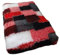 Krambambulishop.de Vet-Bed Softbed Dry-Bed Hundebett Hundedecke Vetbed Trockenbett rutschfest 30mm (Patchwork Rot, 100cm x 80cm)