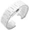 MAMA'S PEARL Schwarz Weiß Konkaves Keramikarmband 20 * 11 18 * 10 16 * 9mm Uhrenarmband Passend For Gucci Fit For GC Passend For G-uess Passend For Pasha Uhrenzubehör(White,20-11mm)