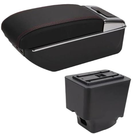 eglci Teile für Autoarmlehnen Kompatibel Mit Captur 2018 2019 2020 2021 Auto-Armlehnenbox, Zweilagig, Einziehbar, Zentrale Aufbewahrung Von Inhalten Mit Aschenbecher, Getränkehalter, USB (Color : 2)
