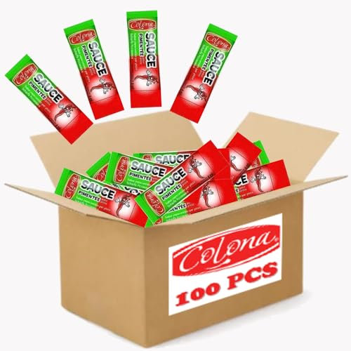 COLONA | 100 sticks de sauce pimentée pour pizza | Doses individuelles de 4 ml