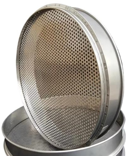 Food Filter 1PCS 0.5-50mm 10-40cm Round Hole 304 Stainless Steel Mesh Strainers Kitchen Food Bean Filter Fruit Blueberry Sieve Screen Strainer(Hole Diameter 0.5mm,40cm)